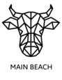 The Winey Cow Main Beach Logo Logo